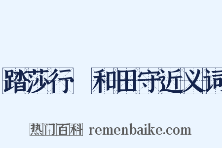 踏莎行·和田守近义词是什么意思的图片